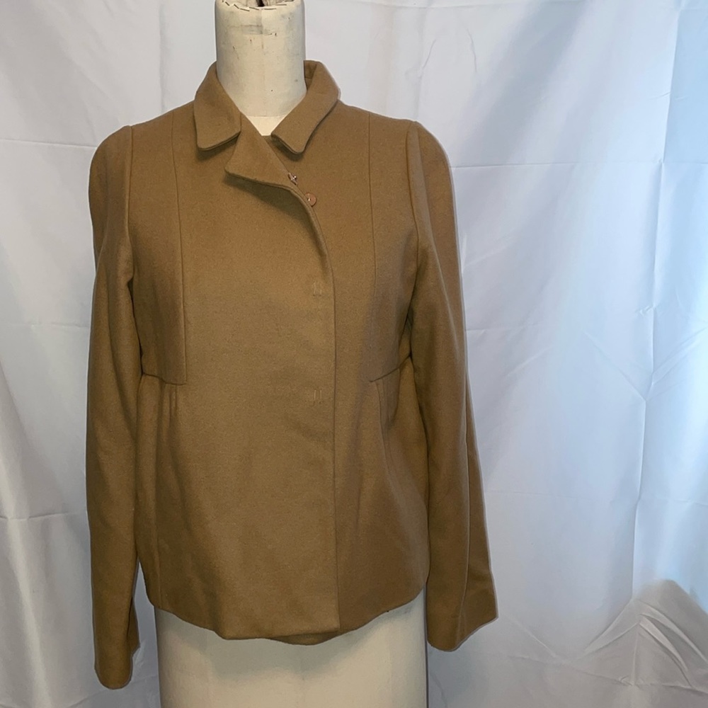 Wilfred camel colour wool blend double breasted short coat size M